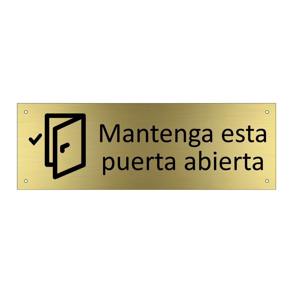 Mantenga esta puerta abierta