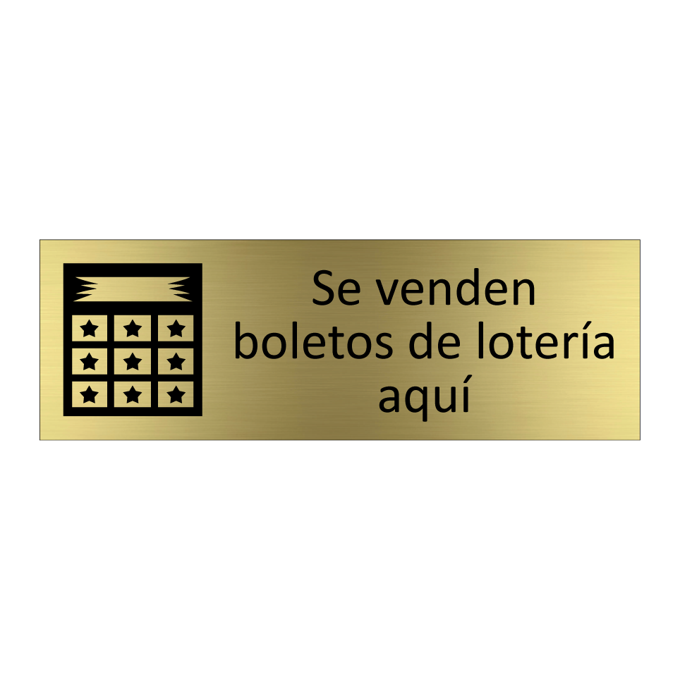 Se venden boletos de lotería aquí