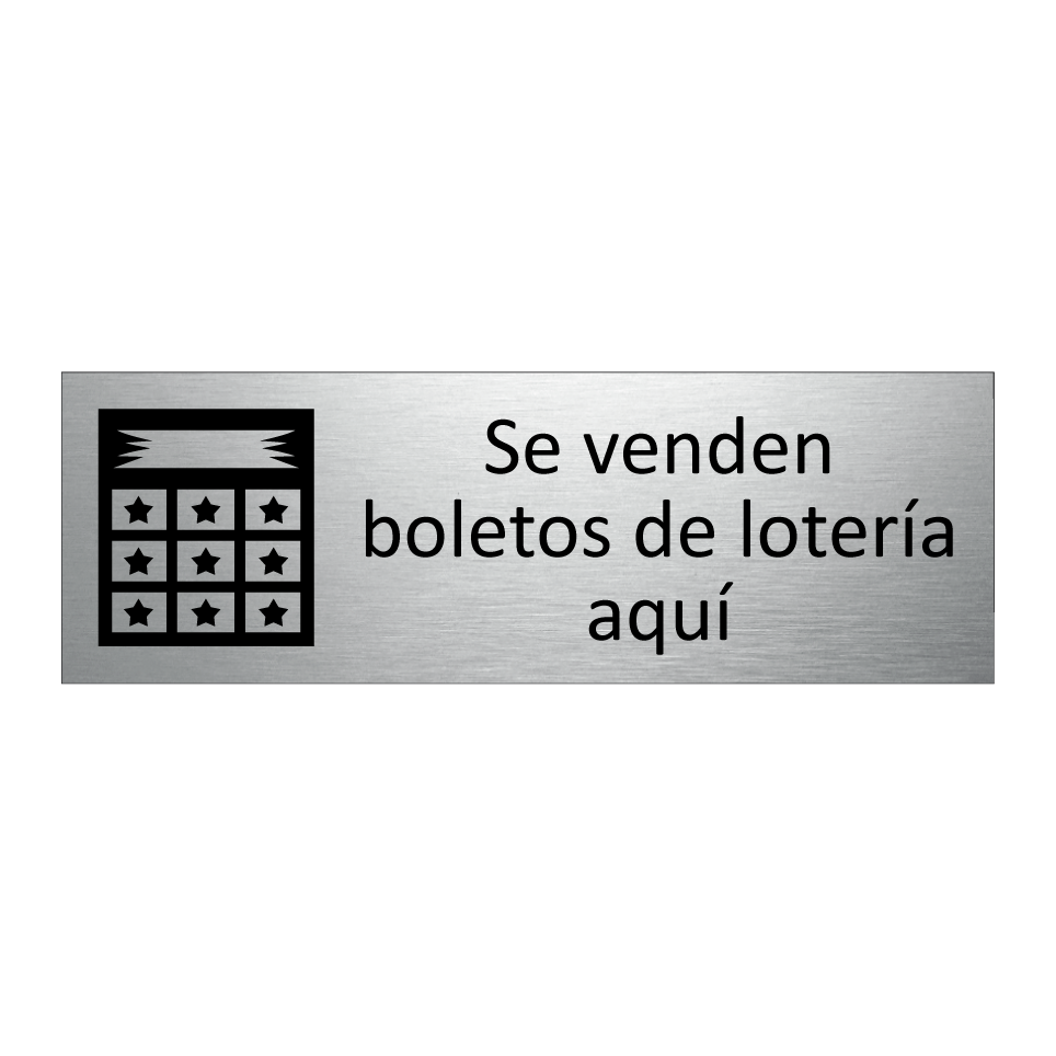 Se venden boletos de lotería aquí