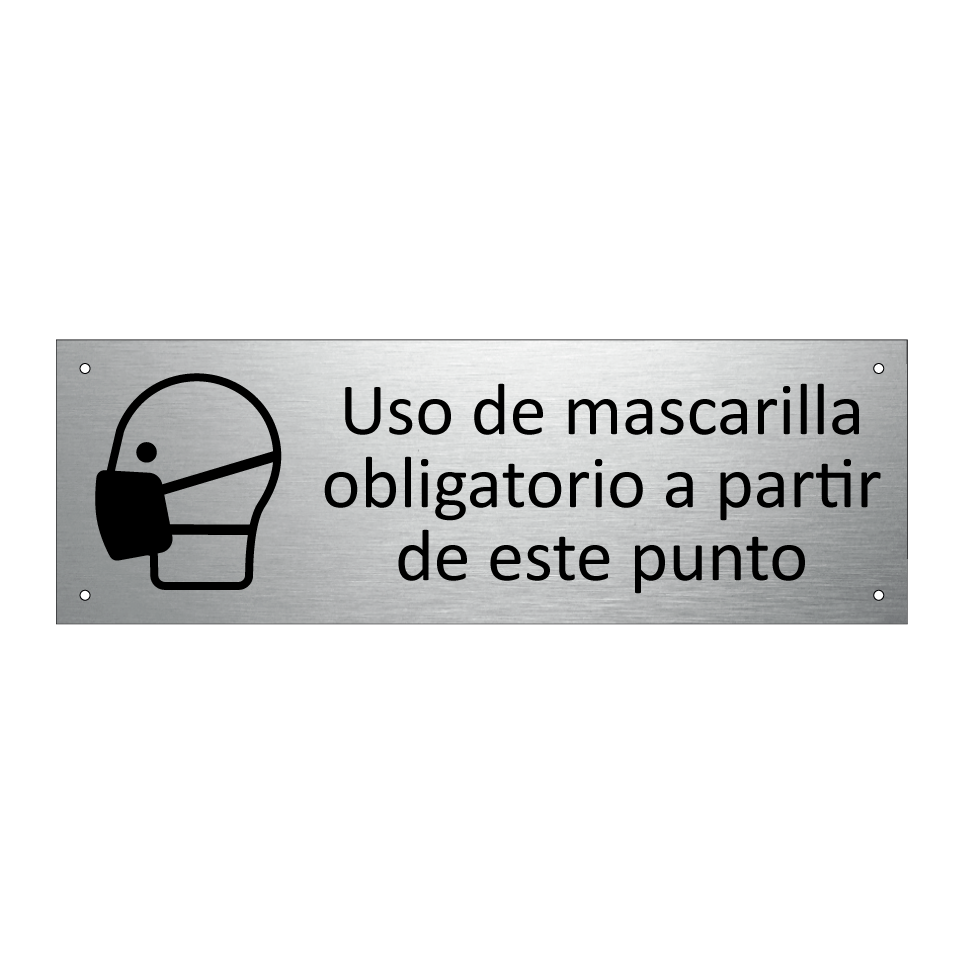 Uso de mascarilla obligatorio a partir de este punto