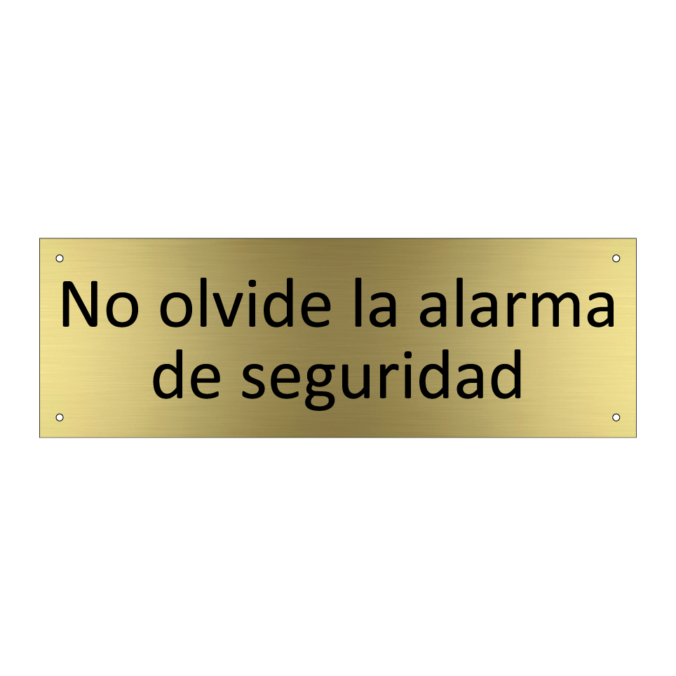 No olvide la alarma de seguridad