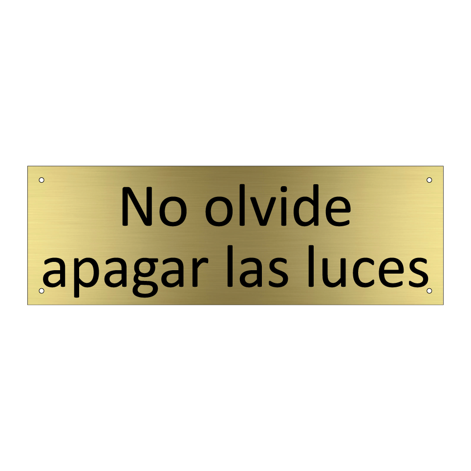 No olvide apagar las luces