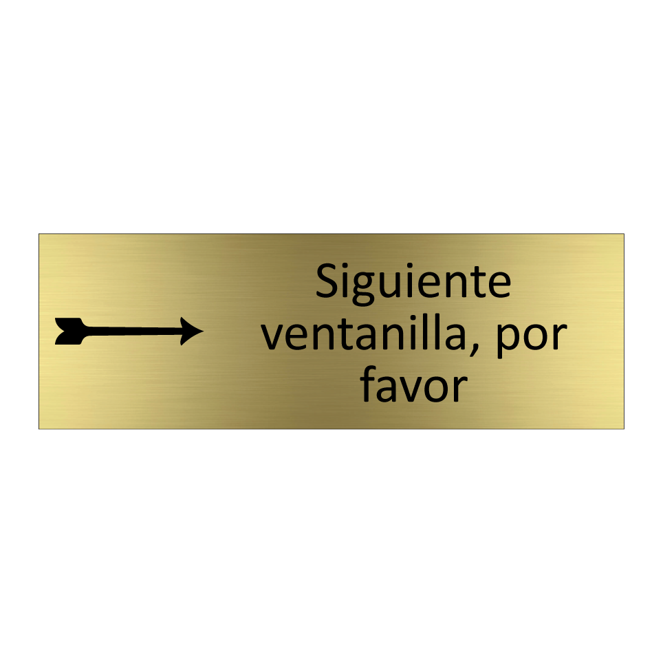 Siguiente ventanilla, por favor