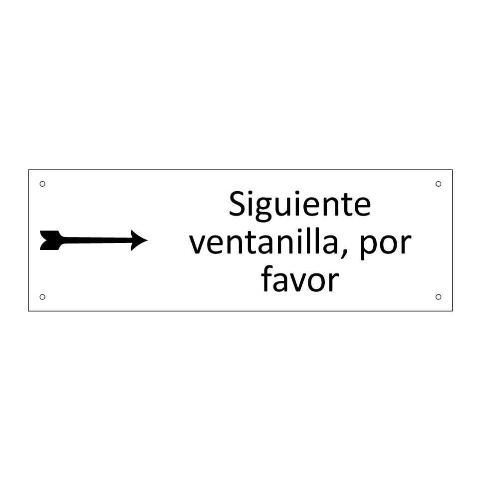Siguiente ventanilla, por favor