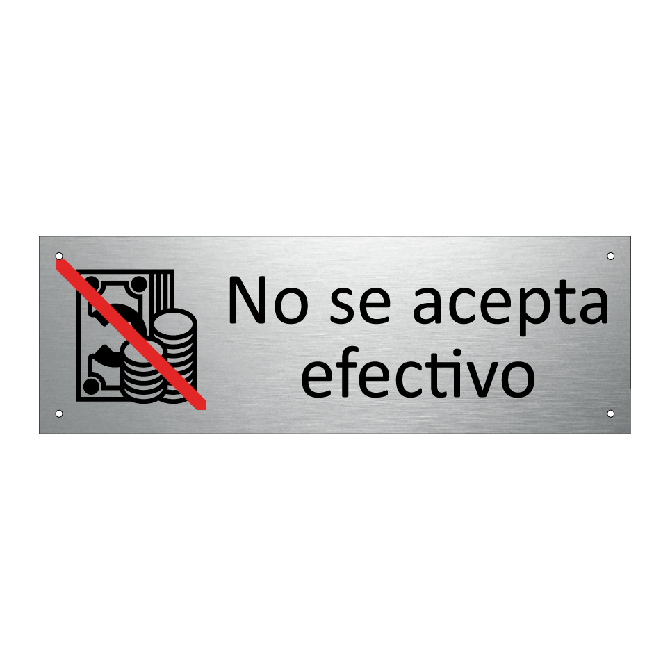 No se acepta efectivo