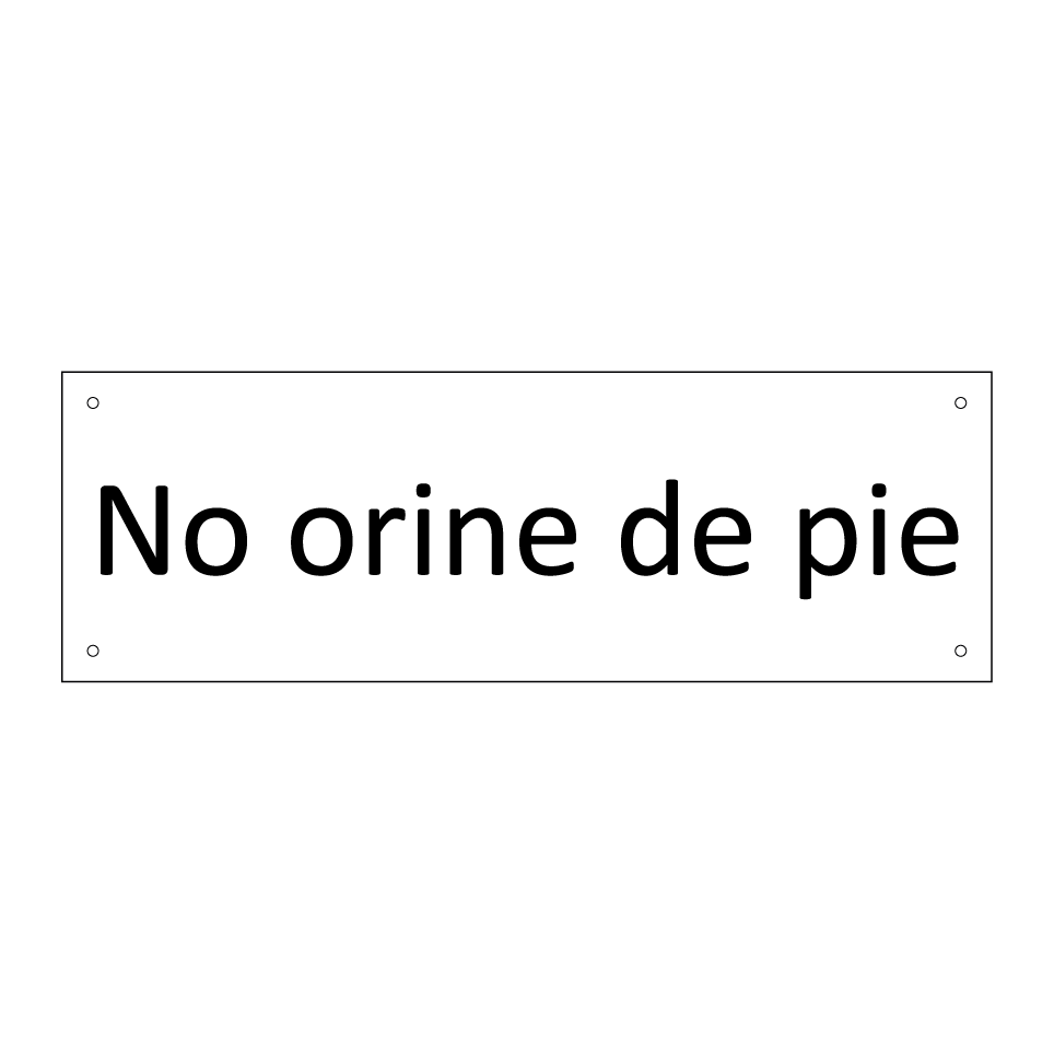 No orine de pie