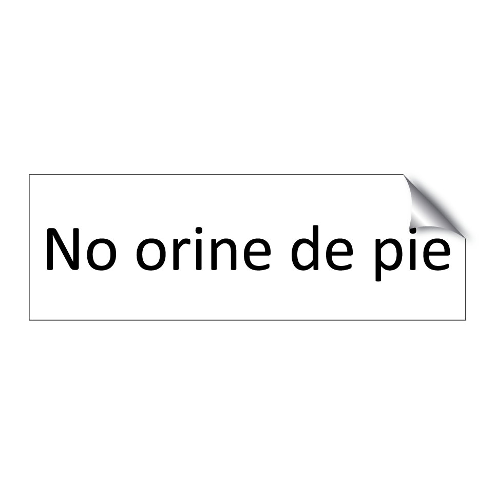 No orine de pie