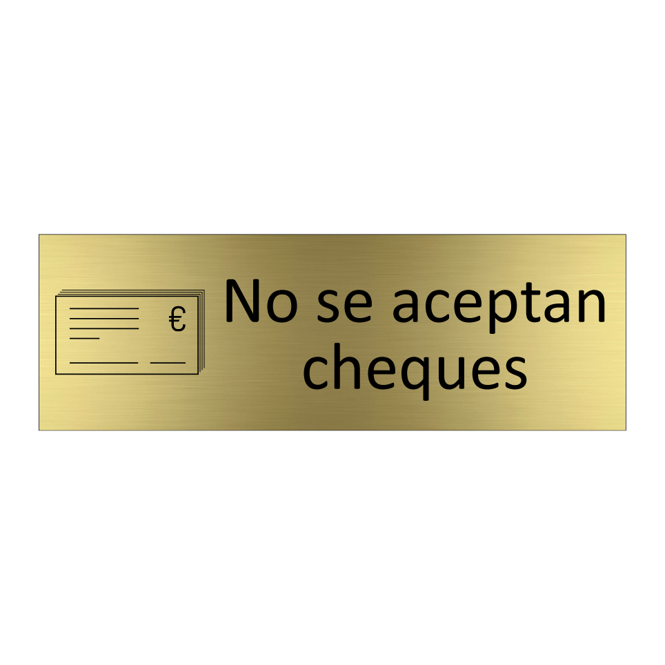 No se aceptan cheques