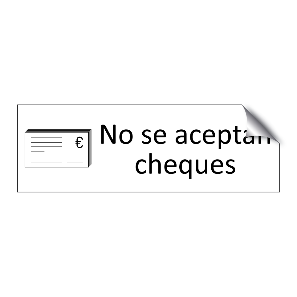 No se aceptan cheques