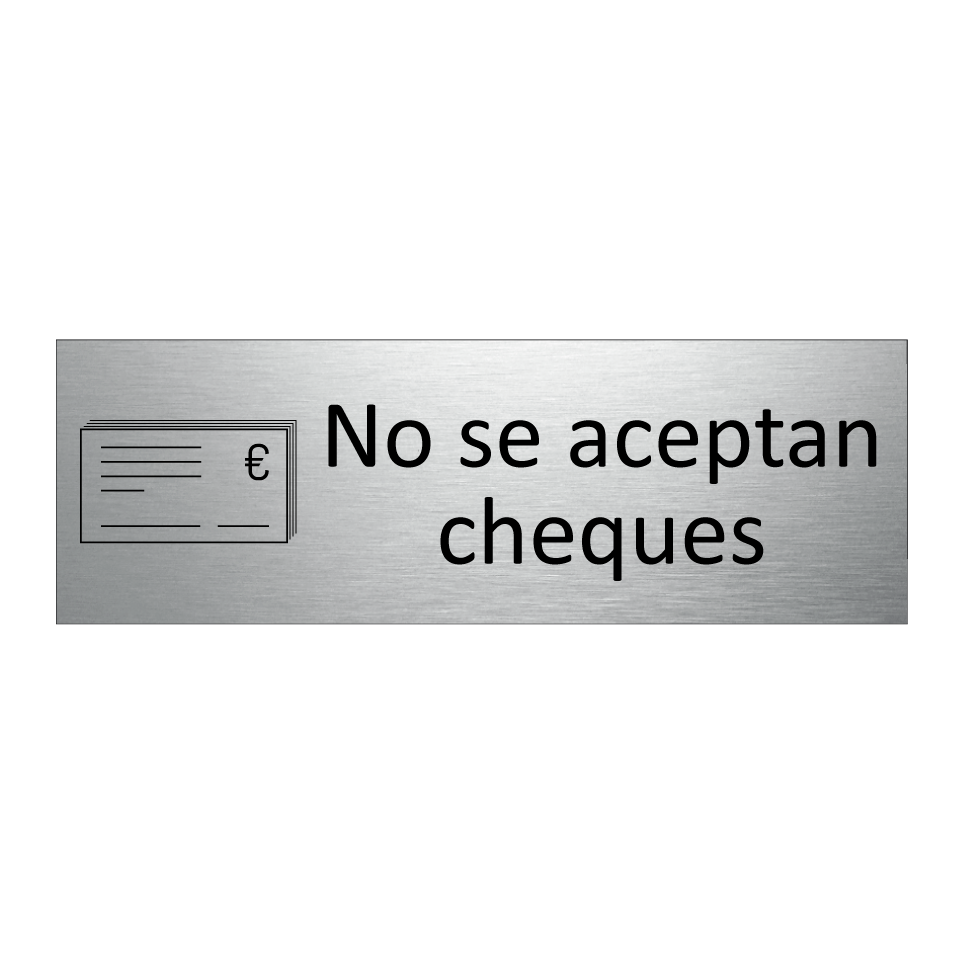 No se aceptan cheques
