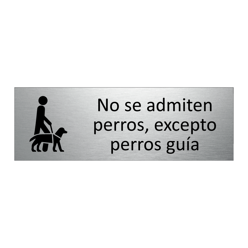 No se admiten perros, excepto perros guía