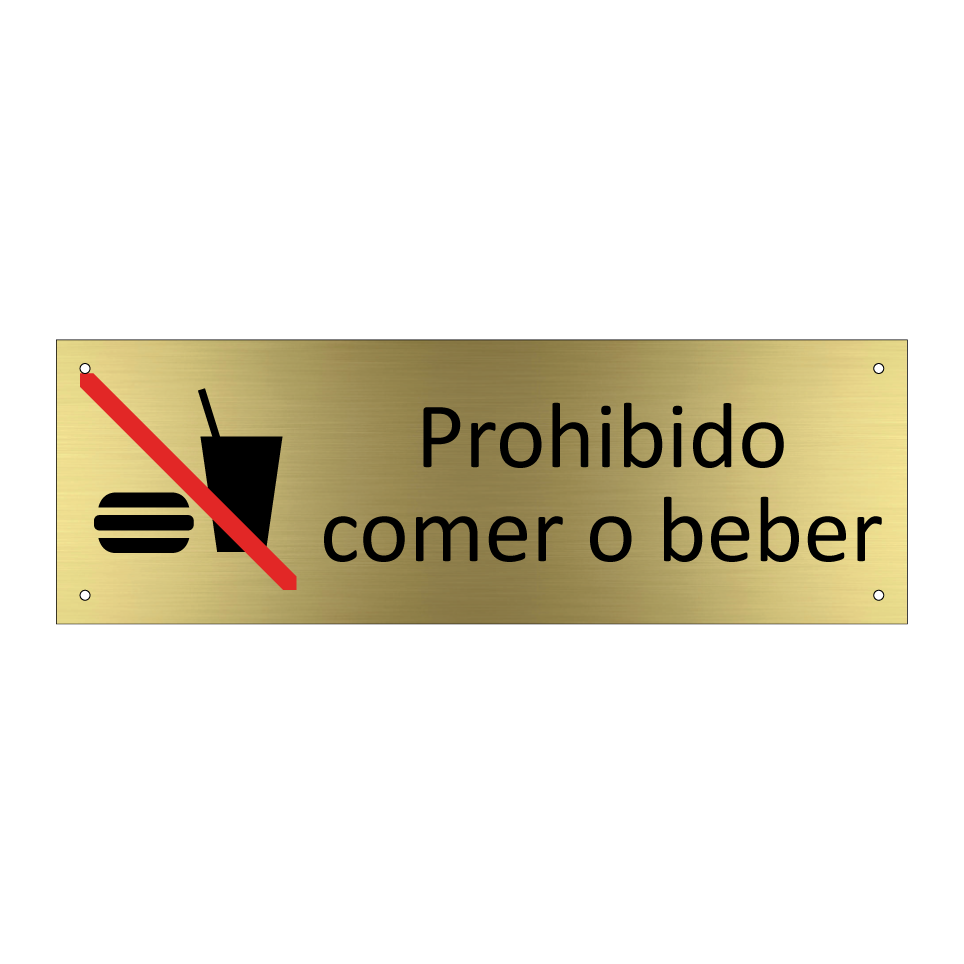 Prohibido comer o beber