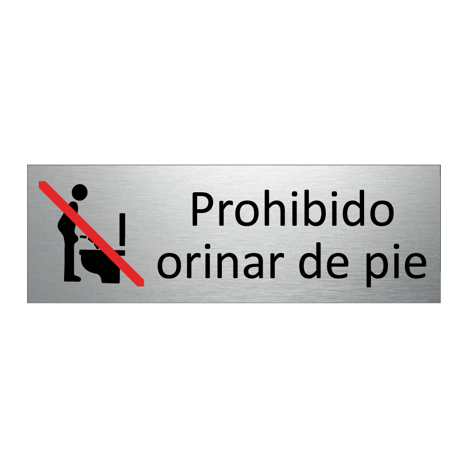 Prohibido orinar de pie
