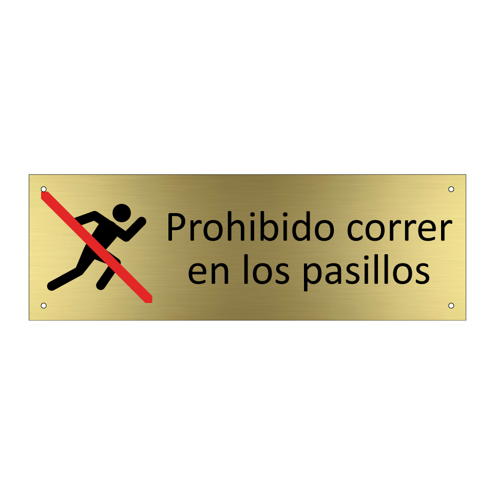 Prohibido correr en los pasillos