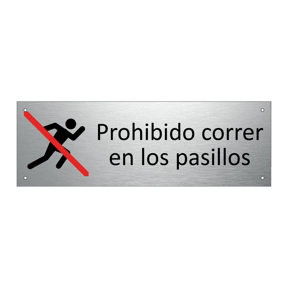 Prohibido correr en los pasillos