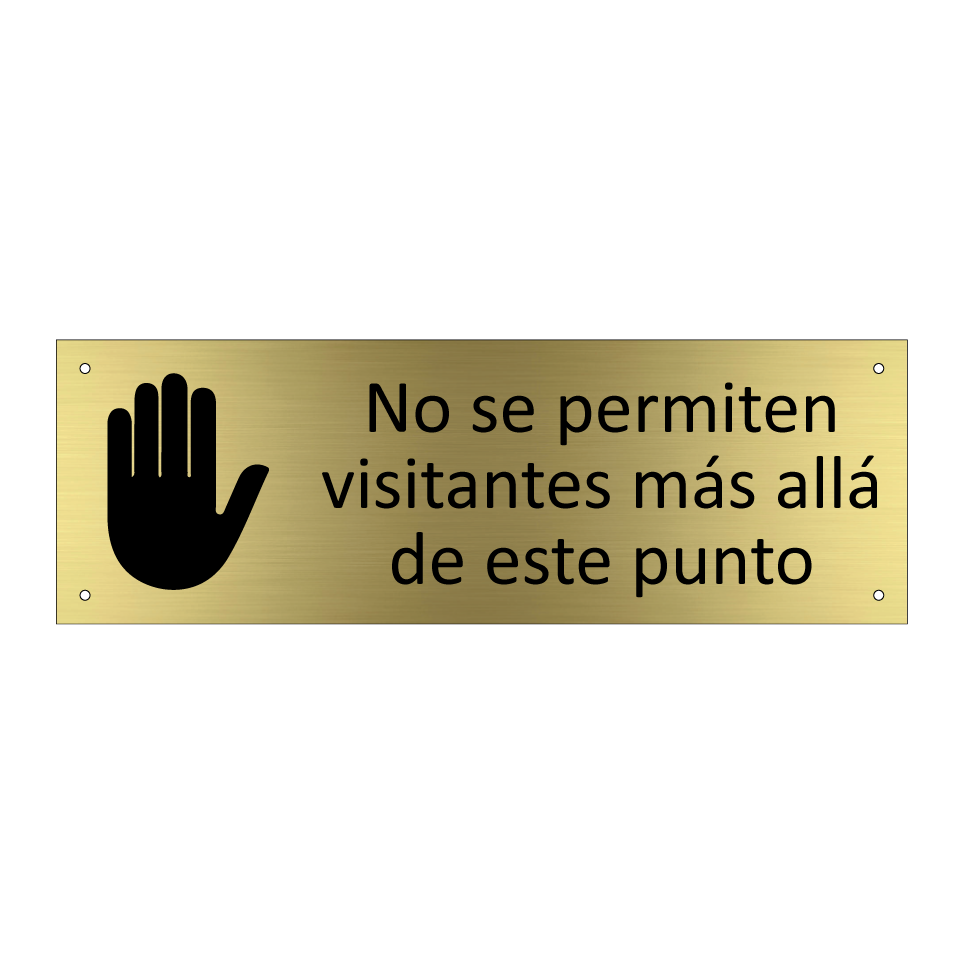 No se permiten visitantes más allá de este punto
