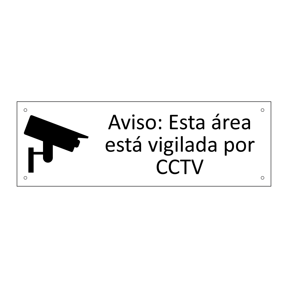 Aviso: Esta área está vigilada por CCTV