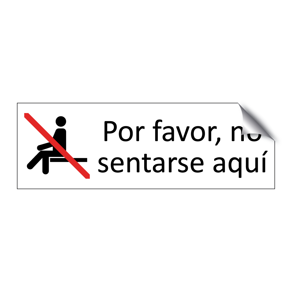 Por favor, no sentarse aquí