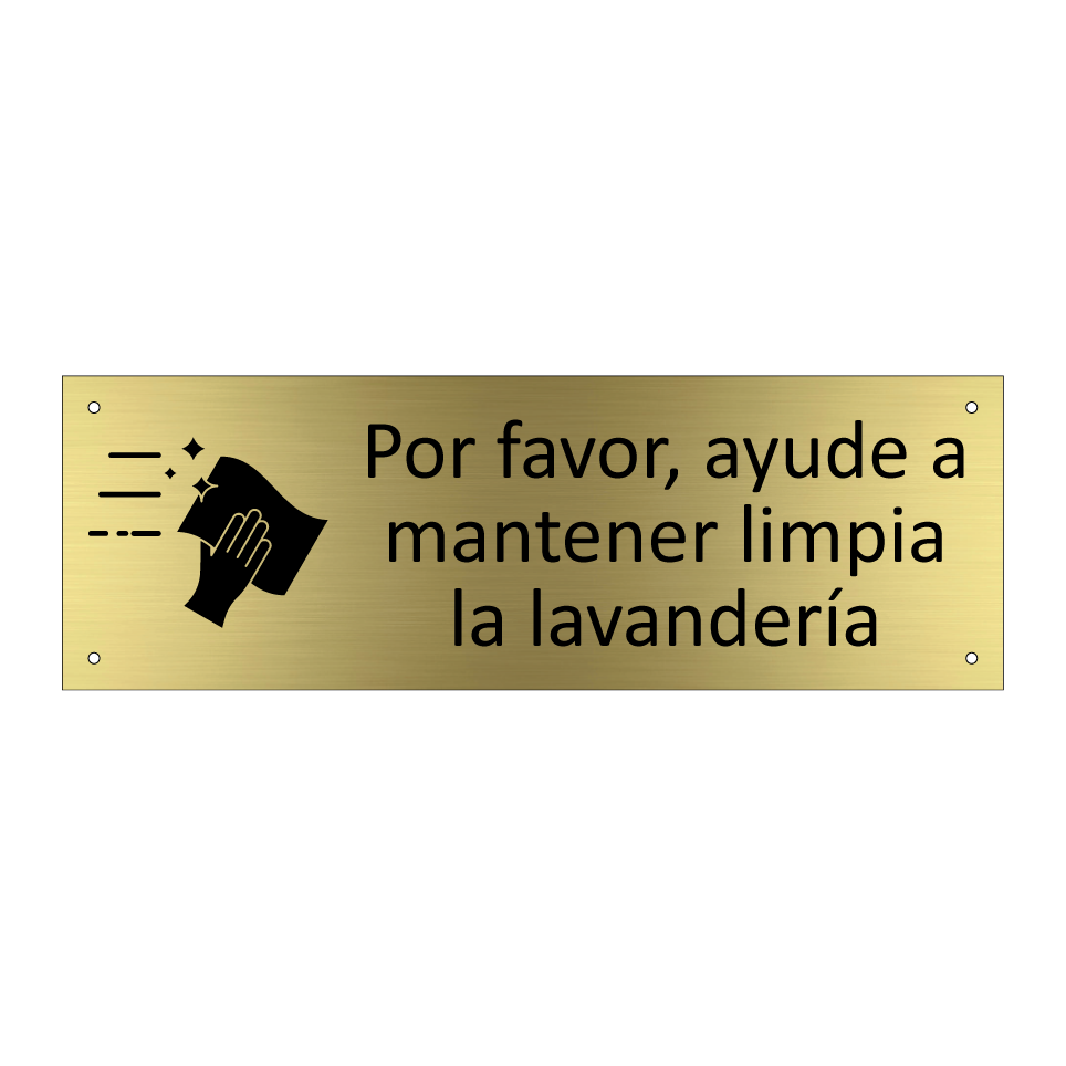 Por favor, ayude a mantener limpia la lavandería
