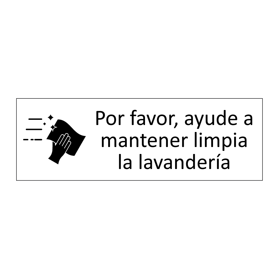 Por favor, ayude a mantener limpia la lavandería
