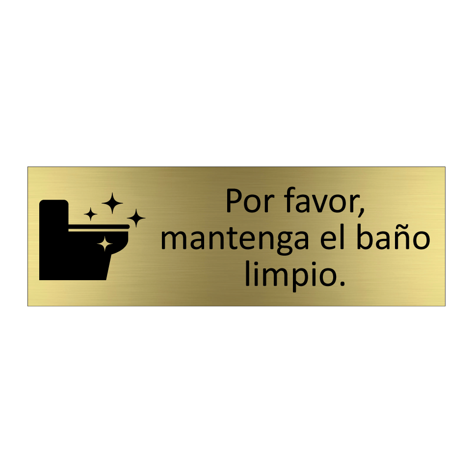 Por favor, mantenga el baño limpio.