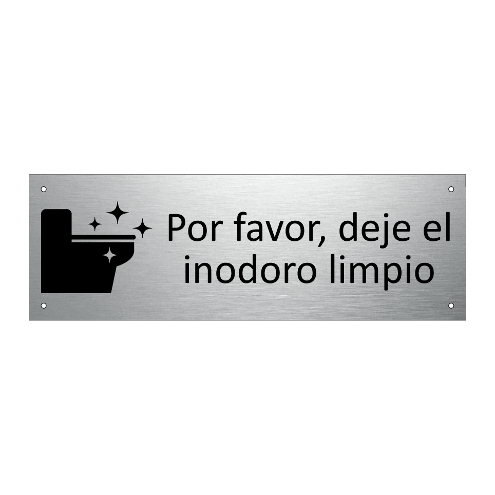 Por favor, deje el inodoro limpio