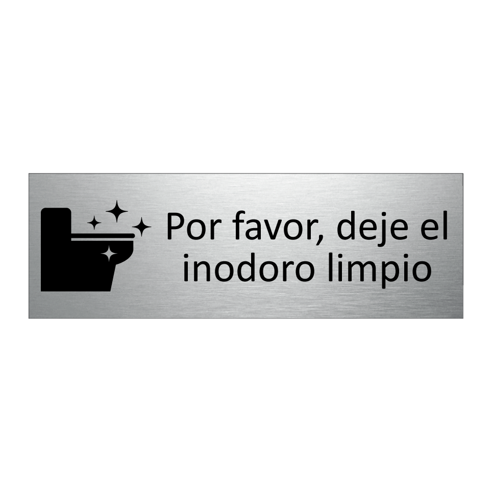 Por favor, deje el inodoro limpio