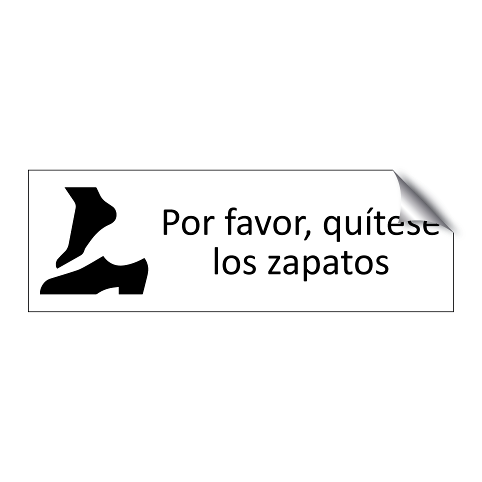 Por favor, quítese los zapatos