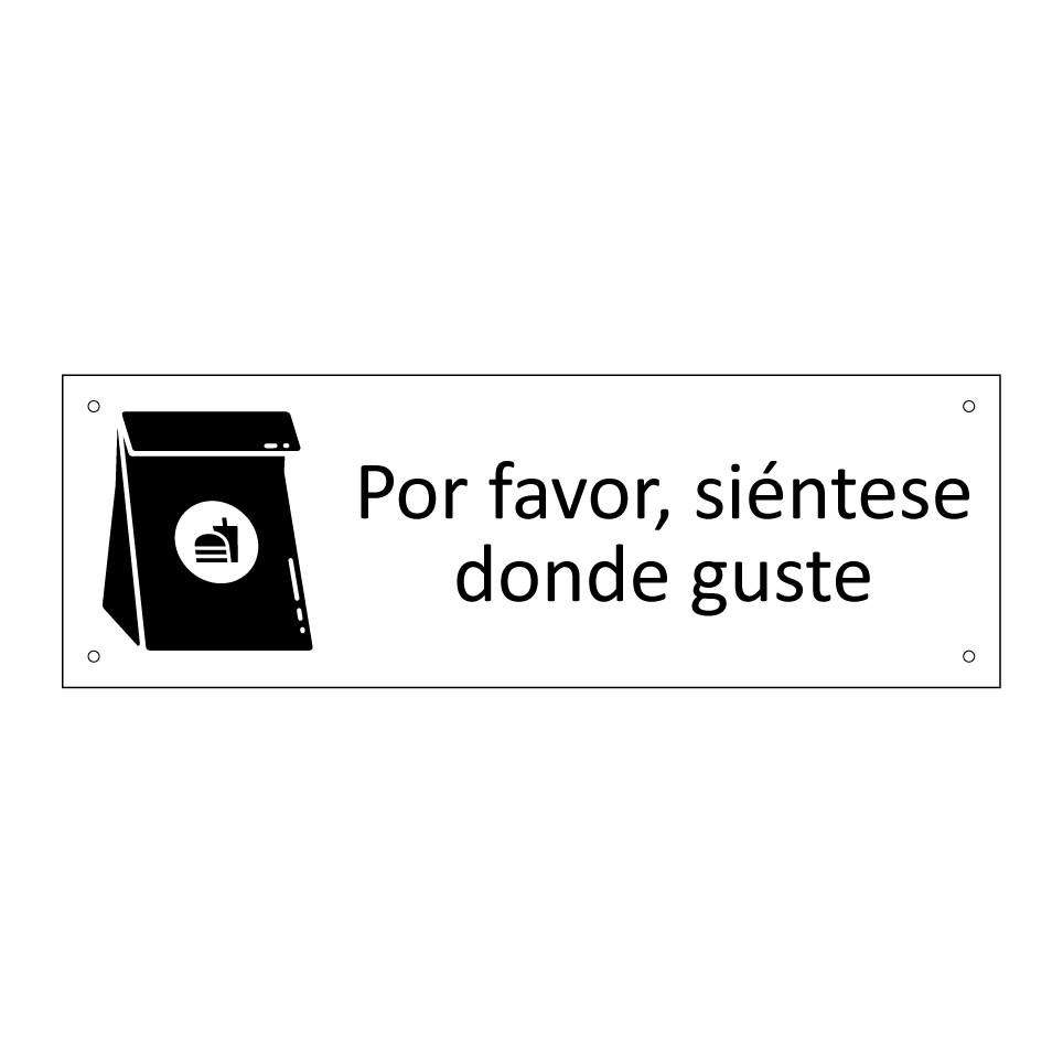 Por favor, siéntese donde guste