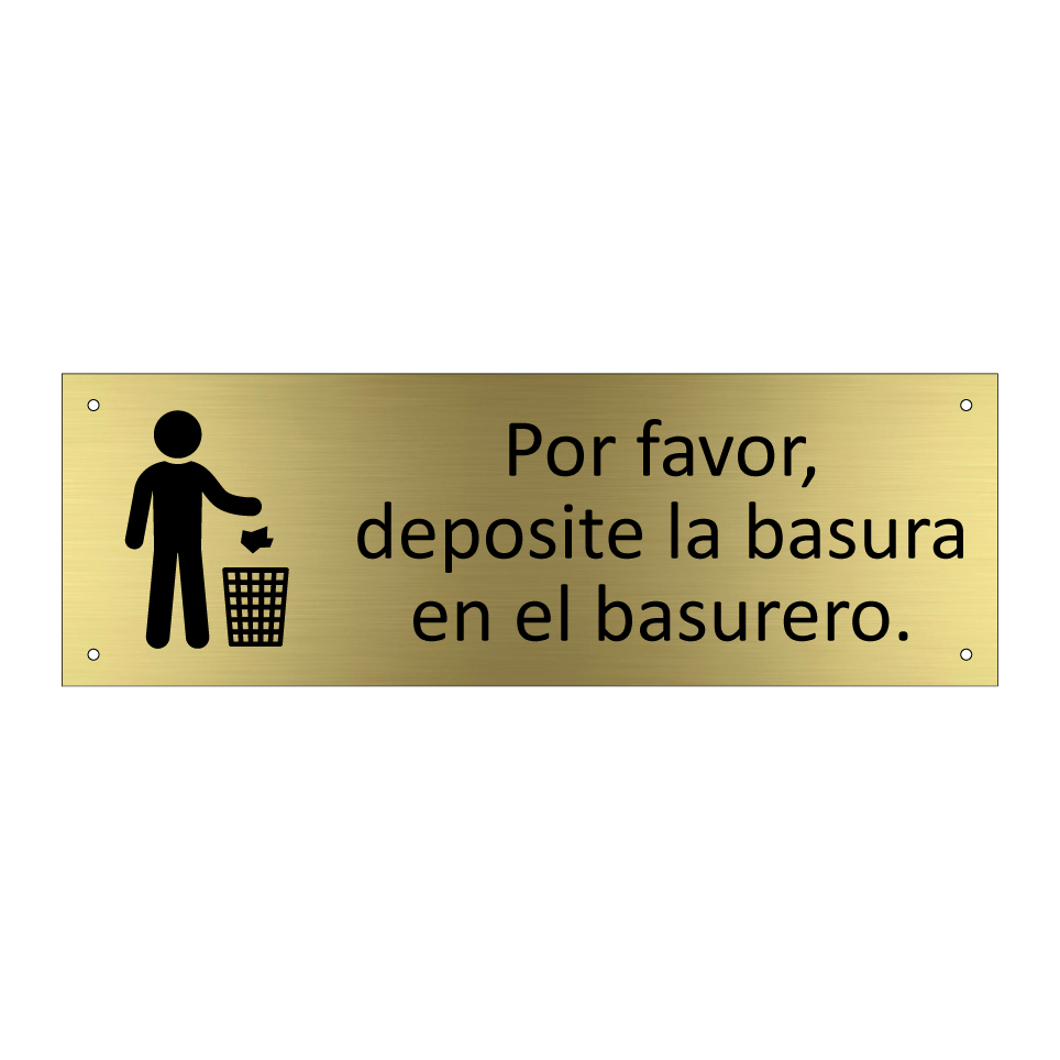 Por favor, deposite la basura en el basurero.