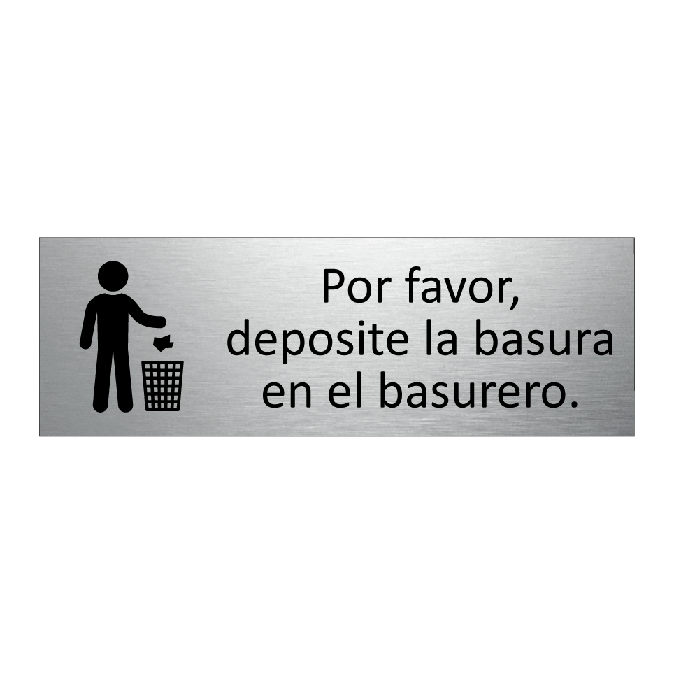 Por favor, deposite la basura en el basurero.