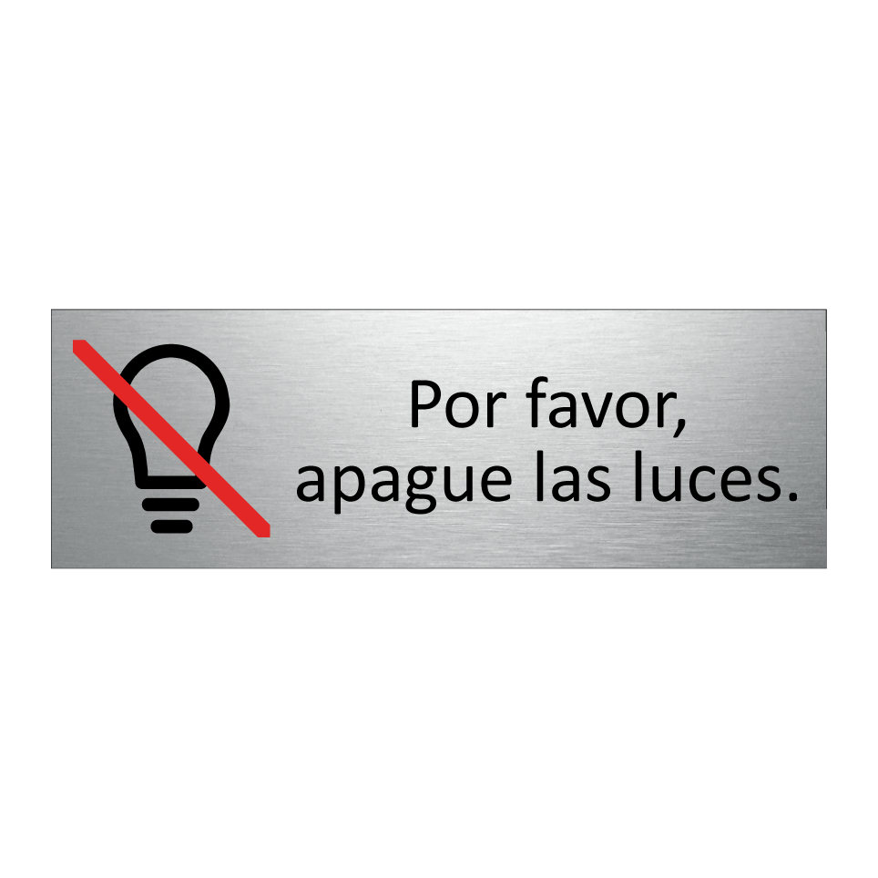 Por favor, apague las luces.