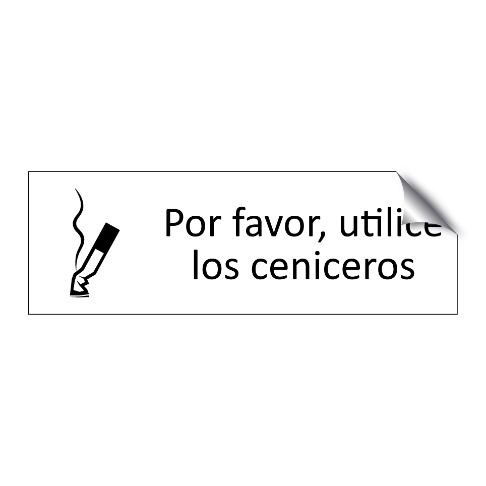 Por favor, utilice los ceniceros