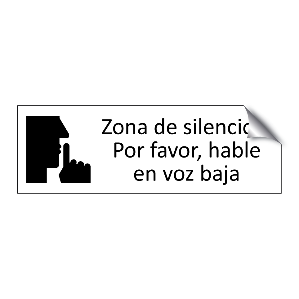 Zona de silencio – Por favor, hable en voz baja