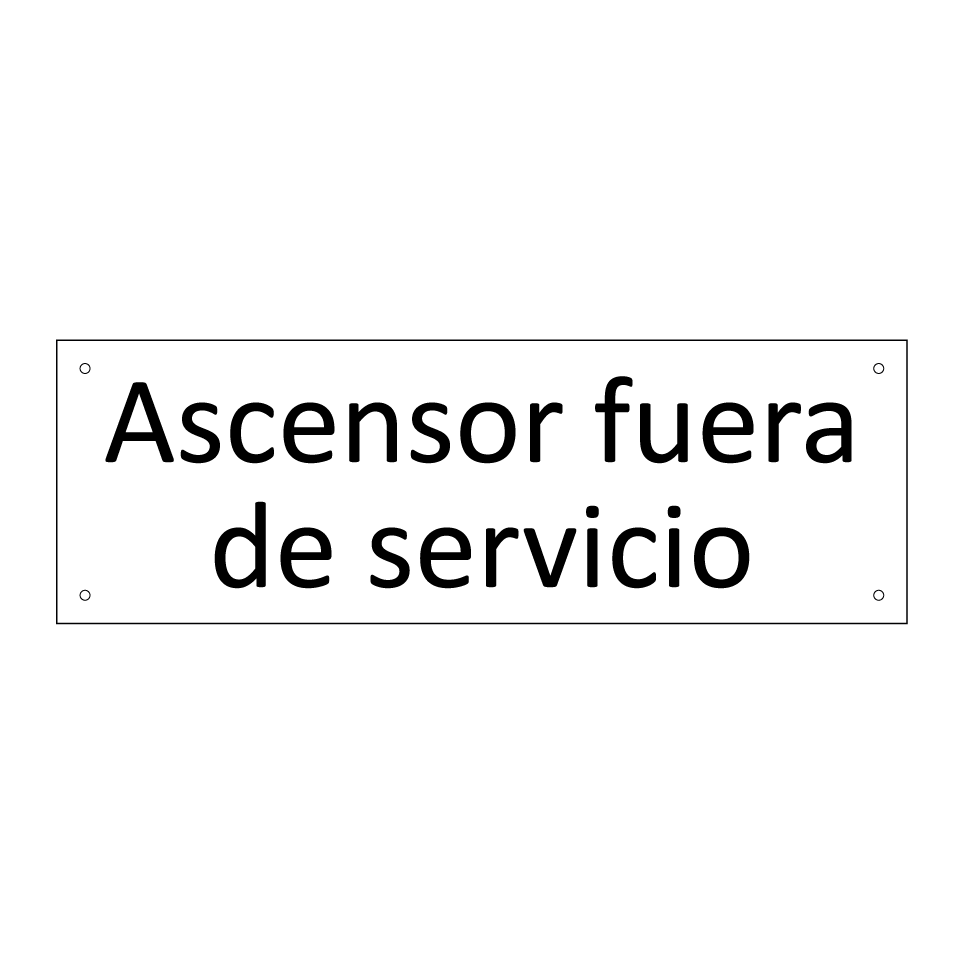 Ascensor fuera de servicio