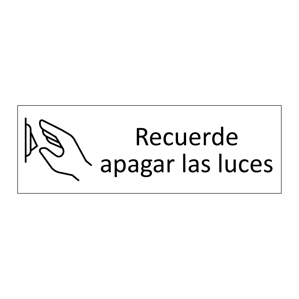 Recuerde apagar las luces