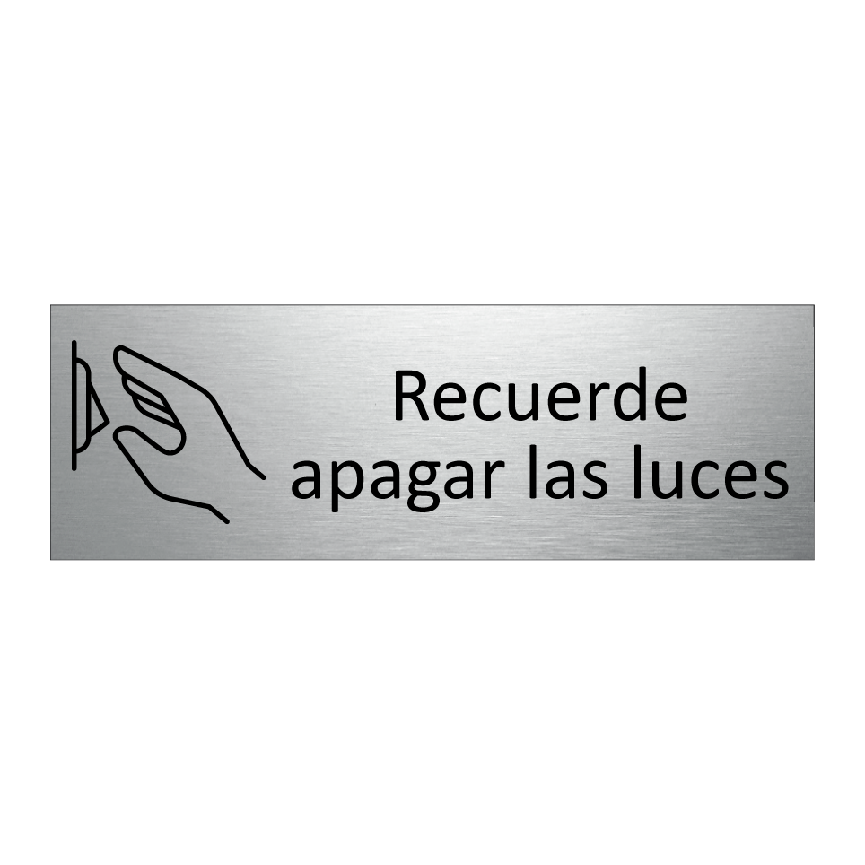 Recuerde apagar las luces