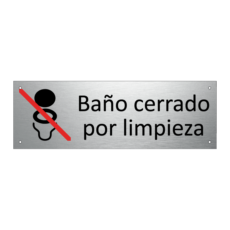 Baño cerrado por limpieza