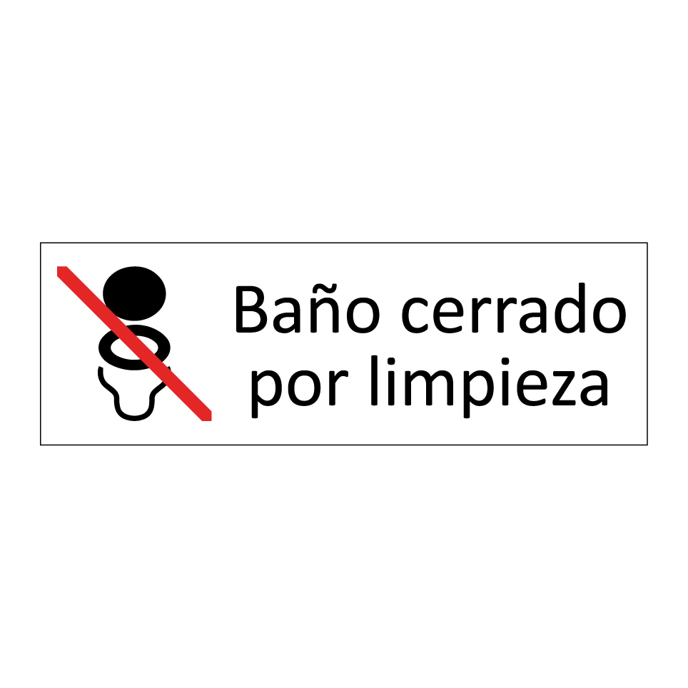 Baño cerrado por limpieza