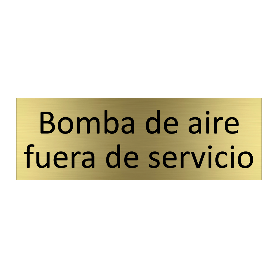 Bomba de aire fuera de servicio