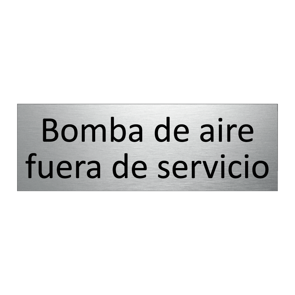 Bomba de aire fuera de servicio
