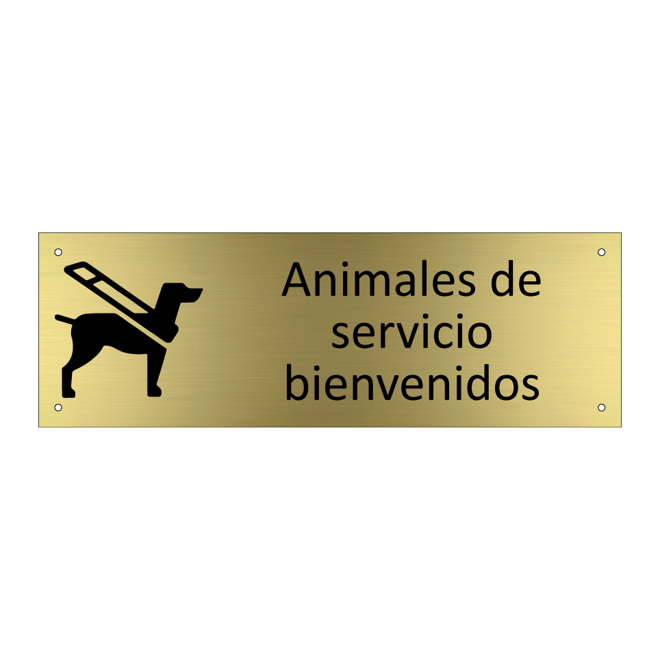 Animales de servicio bienvenidos