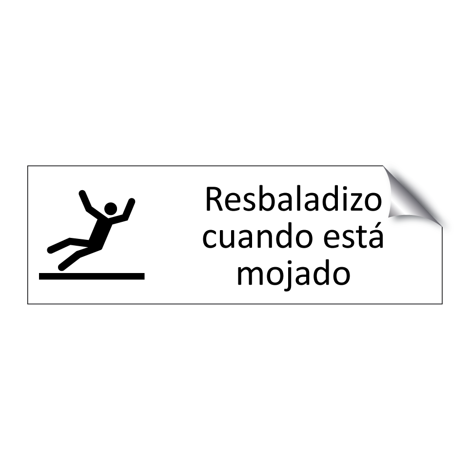 Resbaladizo cuando está mojado