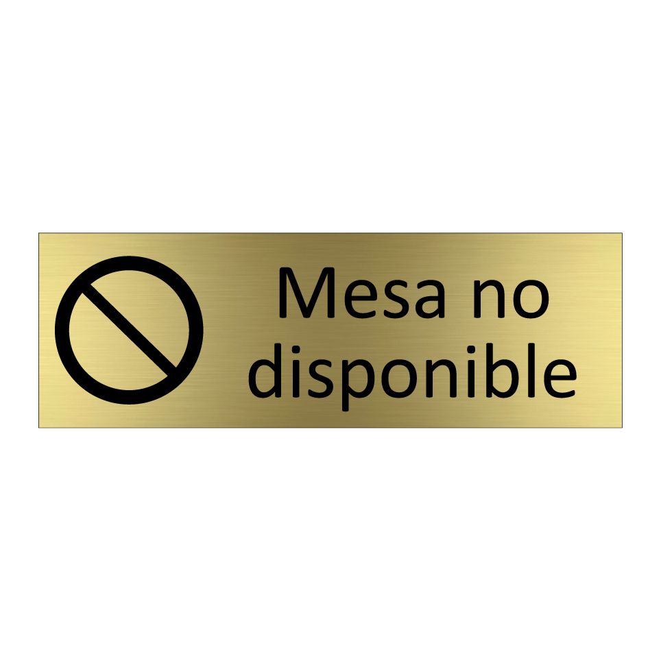 Mesa no disponible