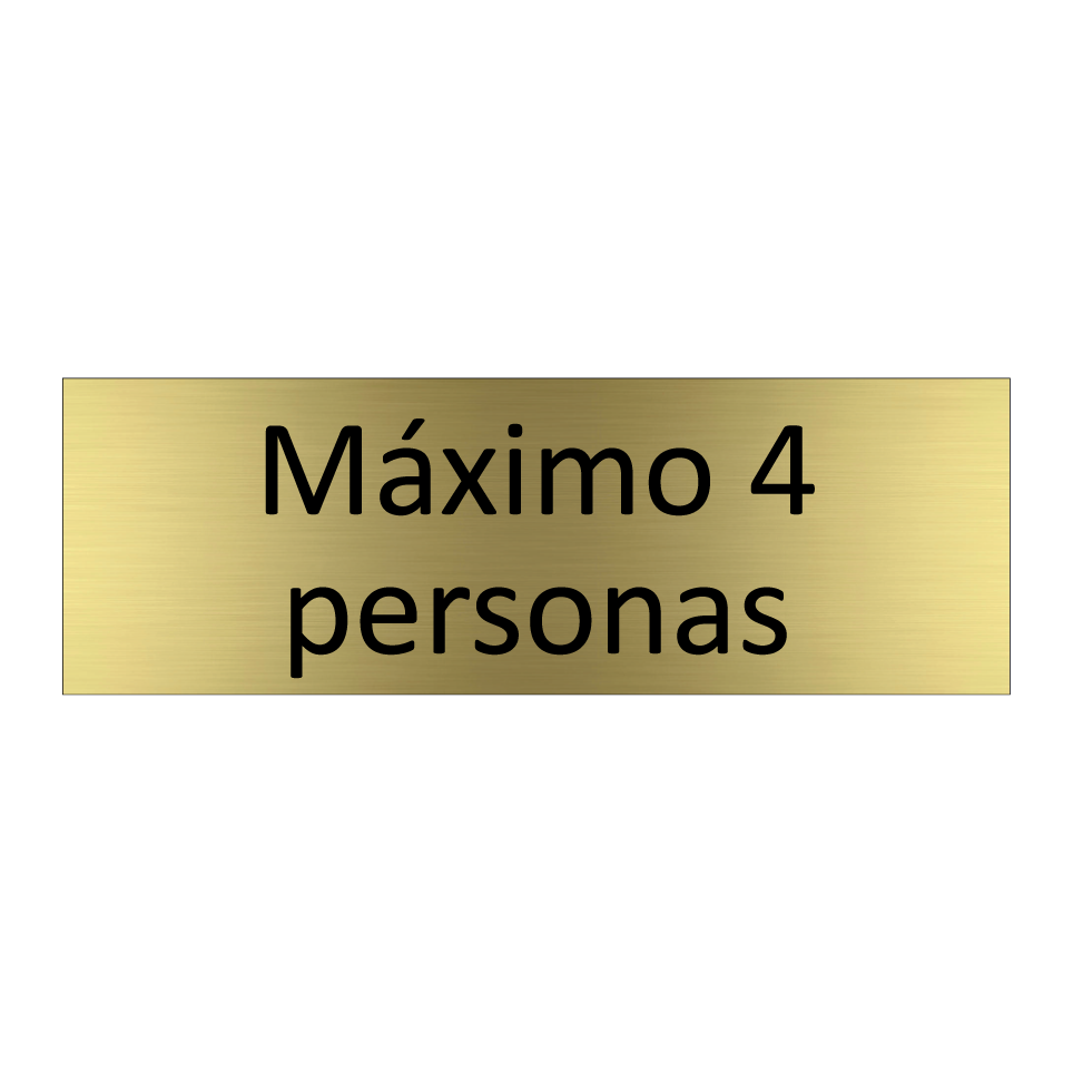Máximo 4 personas