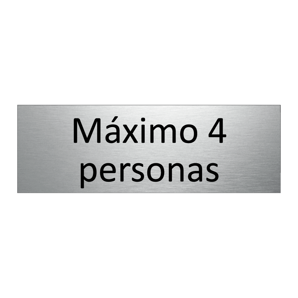 Máximo 4 personas