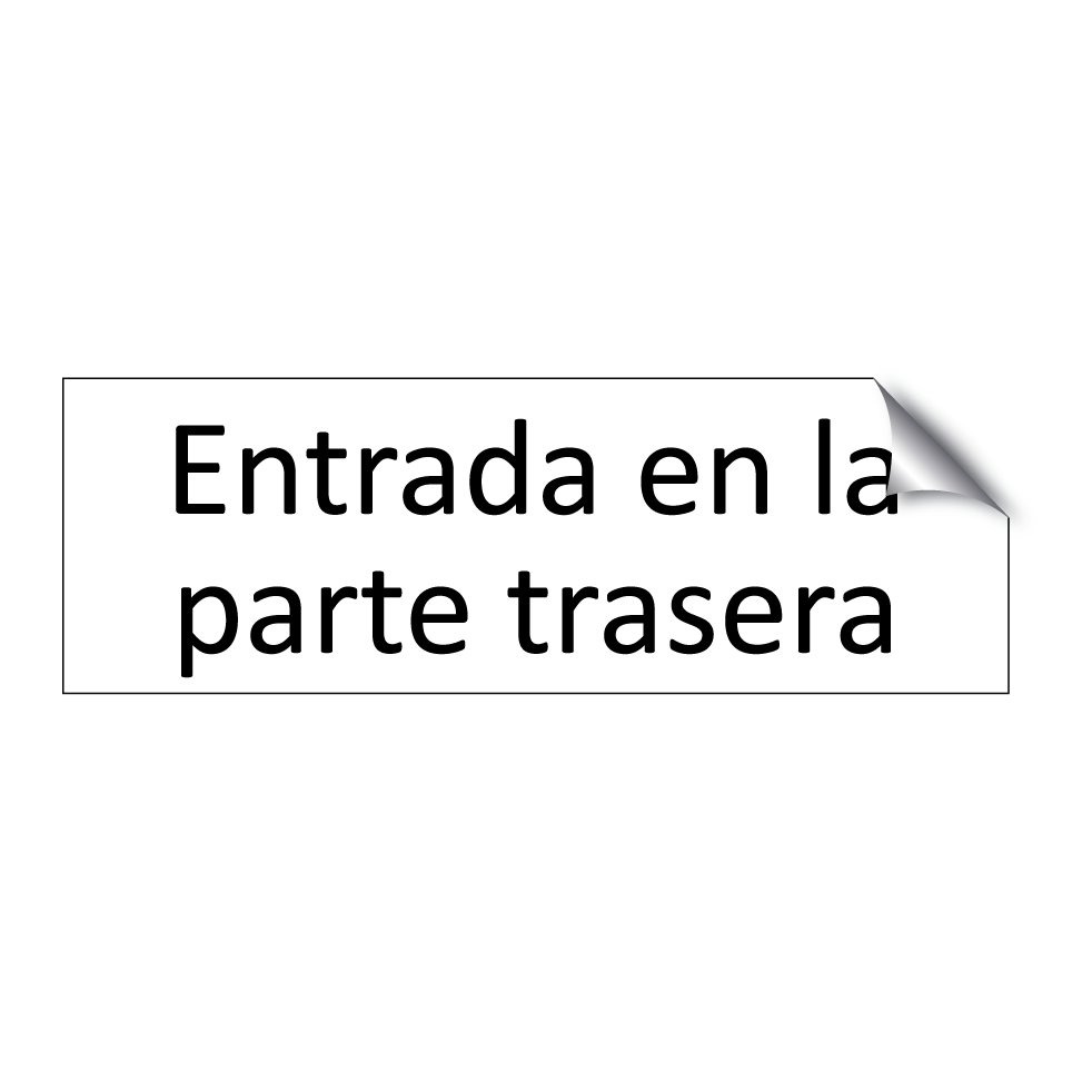 Entrada en la parte trasera