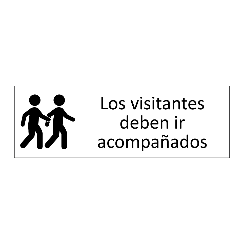 Los visitantes deben ir acompañados