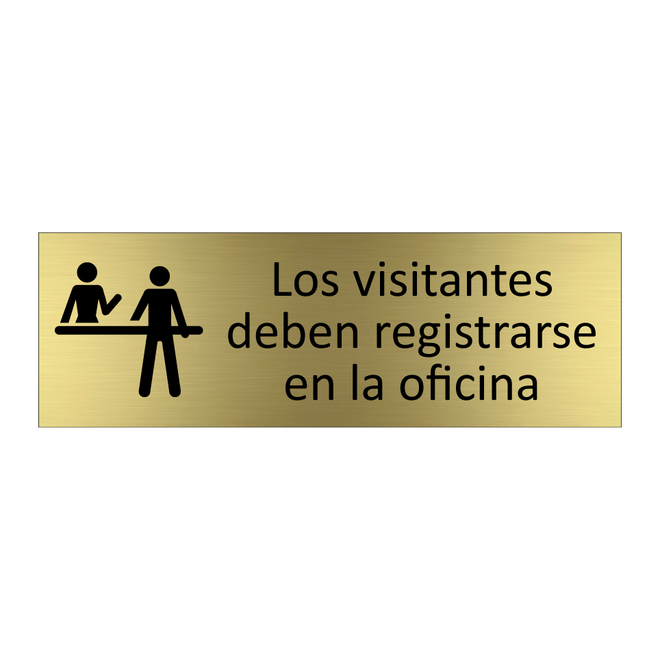 Los visitantes deben registrarse en la oficina