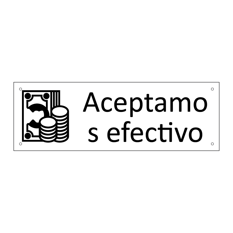 Aceptamos efectivo